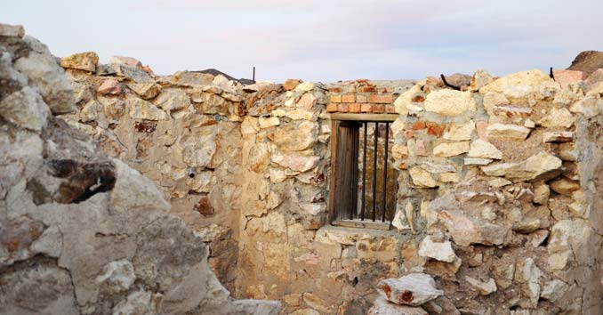 The old Jail Ruins in Bullfrog, Nevada