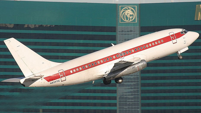 JANET Airlines taking off from McCarran Airport