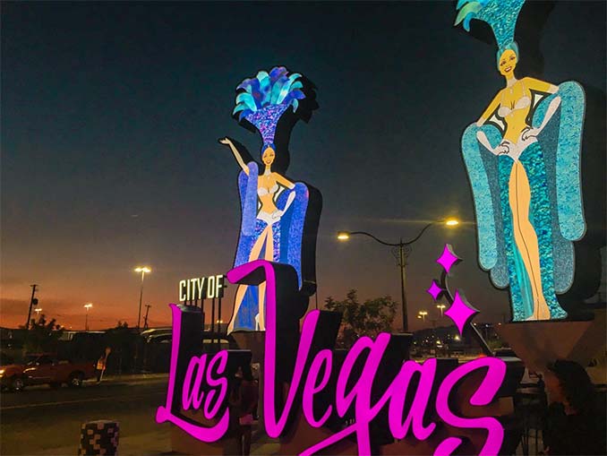 Downtown Las Vegas Sign at Night