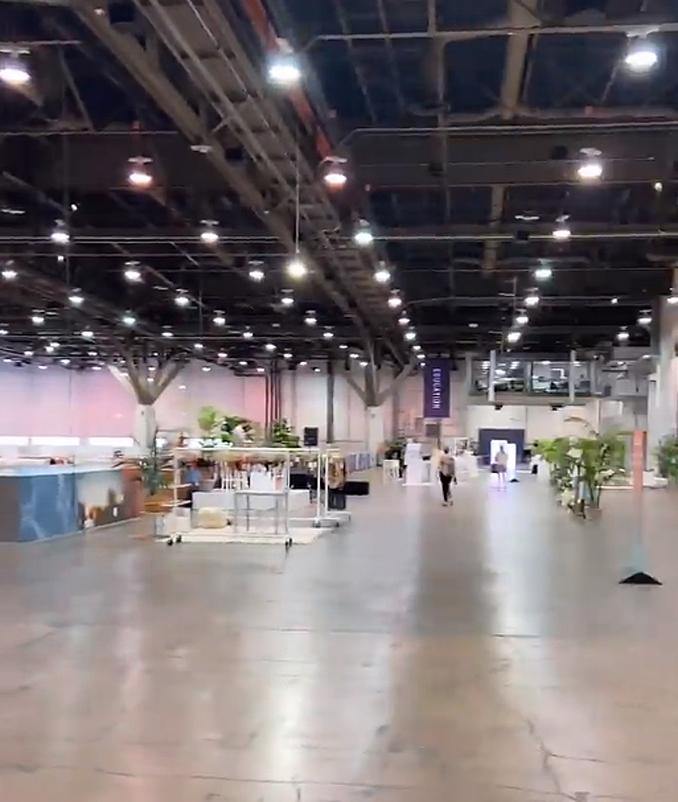 Empty Tradeshow floor during Fashion Week