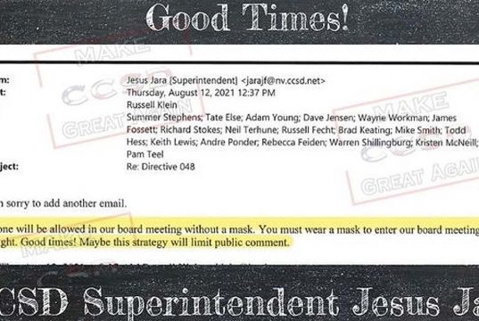 CCSD Superintendent Jesus Jara Emails Show he used Mask Mandates to Stop Free Speech