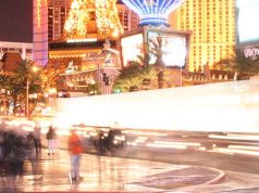 People Walking on The Las Vegas Strip
