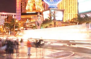 People Walking on The Las Vegas Strip