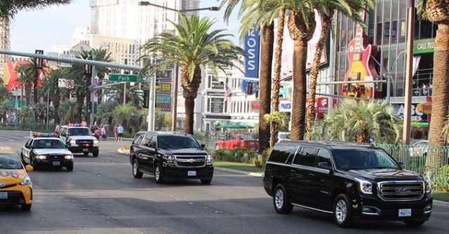 Trump's Motorcade in Las Vegas
